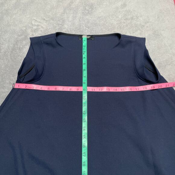 Rachel Comey Dress Womens 4 Blue Zaza Swing Ruffle Pockets Mod Loose Flowy Twee - Picture 9 of 11